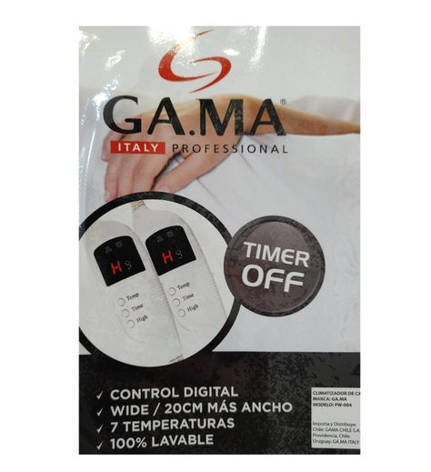 Calienta Cama Ga.ma 2 Plazas Digital Timer 7 Temperaturas-3