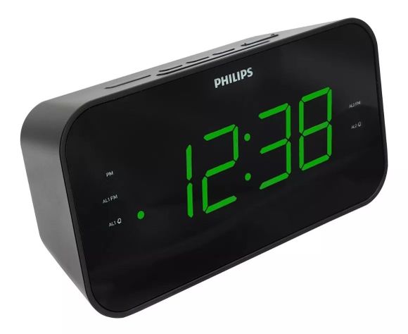 Radio Reloj Despertador Philips Tar3306 Negro Serie 3000-0