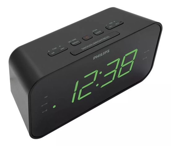 Radio Reloj Despertador Philips Tar3306 Negro Serie 3000-1