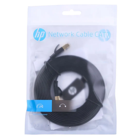 Cable De Red Utp Ethernet Hp Cat7 Flat 3 Metros 10gbps Rj45-5
