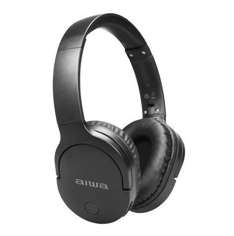 Audífonos Aiwa Aw-k11bk On-ear Bluetooth Negro 18h Microfono-0