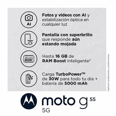 Motorola Moto G55 5G 8GB RAM 256GB Dual SIM Negro-4