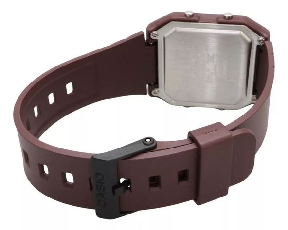 Reloj Digital Casio Lf-20w-5adf Correa Resina Color Vino-2