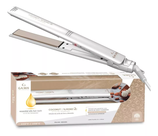 Plancha Cabello Gama Elegance Coco Almendra-0