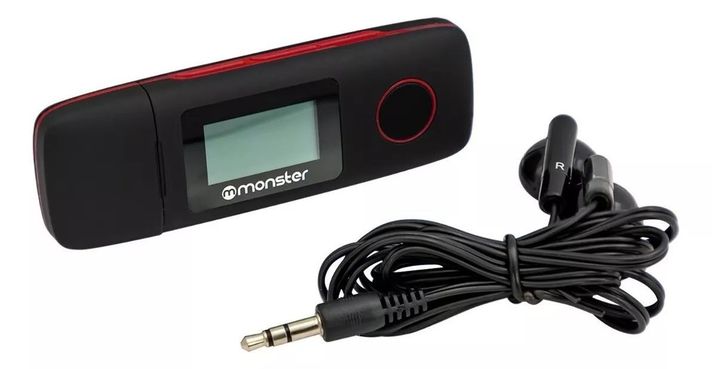Reproductor Mp3 16gb Radio Fm Monster C/grabador De Voz Rojo-2