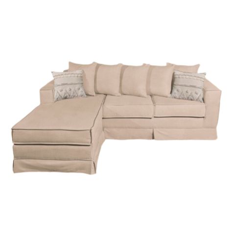 Sofa seccional inter Provenza beige resortes -0