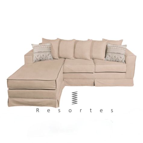 Sofa seccional inter Provenza beige resortes -1