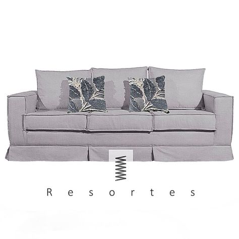 Sofa pompeya gris con resortes-1