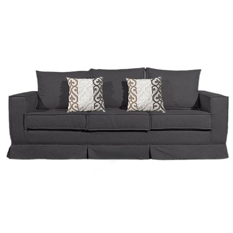 Sofa Pompeya grafito con resortes -0