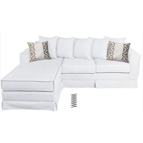 Sofa seccional interProvenza Blanco invierno resortes-0