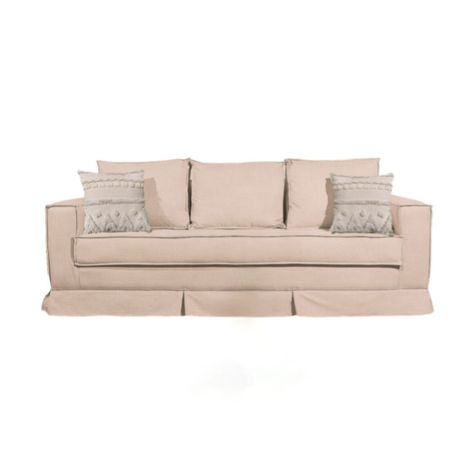 Sofa premium resortes  color beige modelo Milano-0
