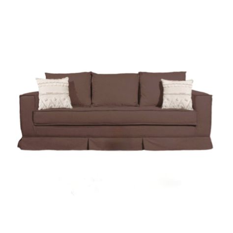 SOFA PREMIUN CON RESORTES PARA LIVING  COLOR CAFÉ MODELO MILANO -0