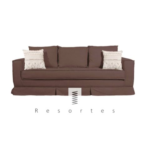 SOFA PREMIUN CON RESORTES PARA LIVING  COLOR CAFÉ MODELO MILANO -1
