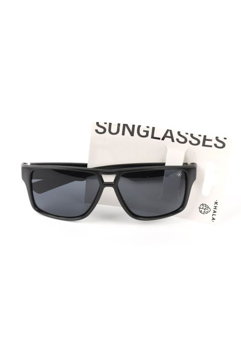 Lentes De Sol Rectangular Negro Uv400-1