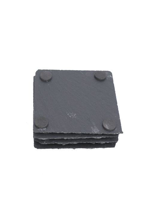 Set Posavasos Piedra Pizarra Cuadrado (4u)-2