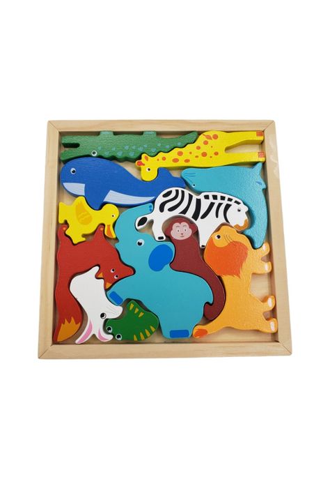 Puzzle Relieve Animales Salvajes 17*17cm-0