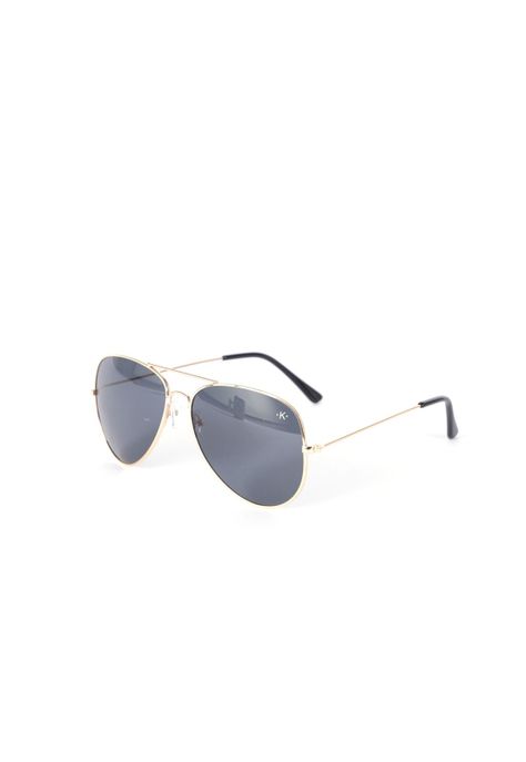 Lentes De Sol Aviador Negro Dorado Uv400-0