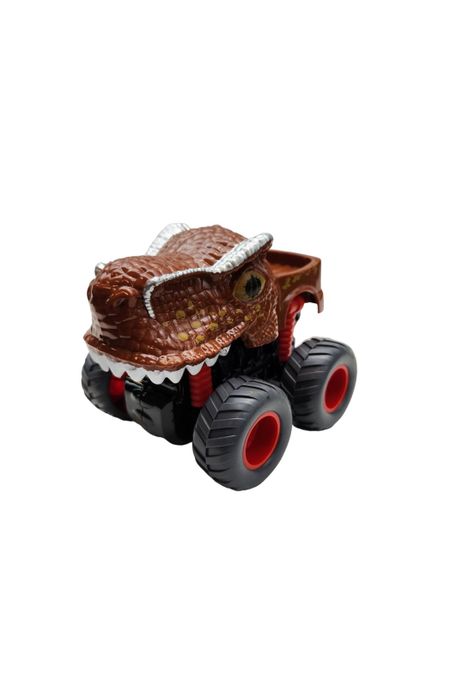 Auto Monster Truck Dinosaurio Fricción Café -0