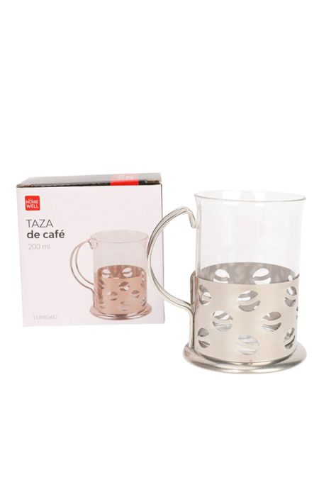 Taza Vidrio con Asa Metal 200ml-0