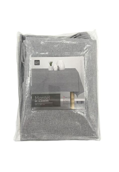Mantel de Algodón 160*160cm Gris-1