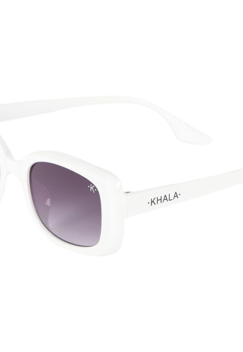 Lentes De Sol Rectangular Blanco Negro Uv400-2