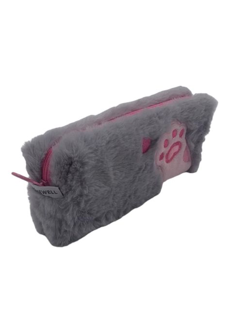 Estuche Gris Diseño Pata de Gato 20*9*4.5cm-1