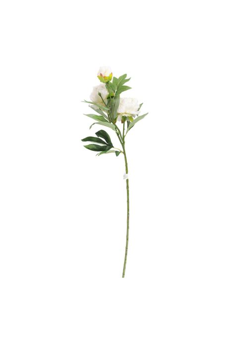 Flor Peonía Artificial Blanca *3 77Cm-0