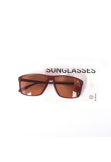Lentes De Sol Cuadrado Café Uv400-1