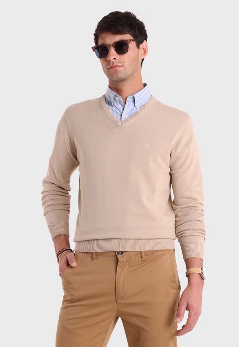 Sweater Cuello V Arrow SW2699BE-3