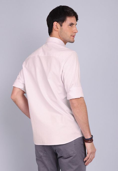 Camisa Oxford Spandex Manga Larga Arrow CM3002SRD-1