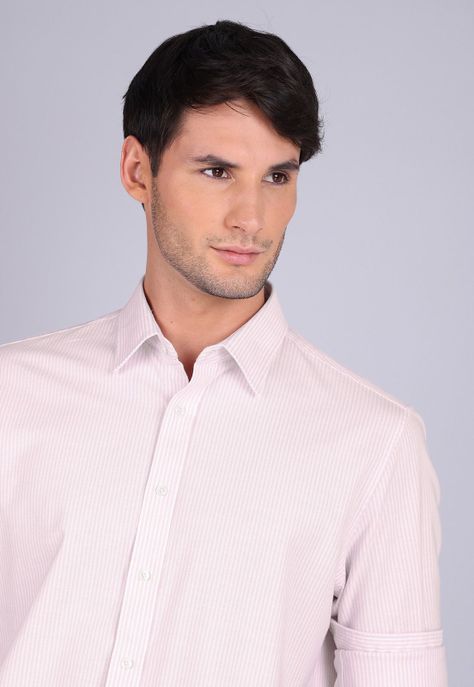 Camisa Oxford Spandex Manga Larga Arrow CM3002SRD-2