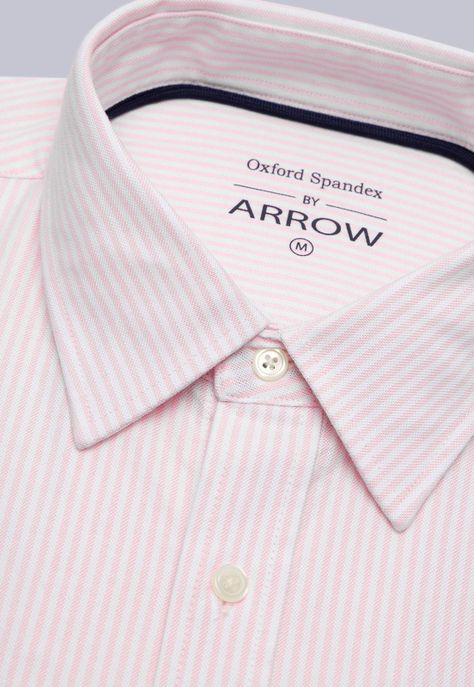Camisa Oxford Spandex Manga Larga Arrow CM3002SRD-4