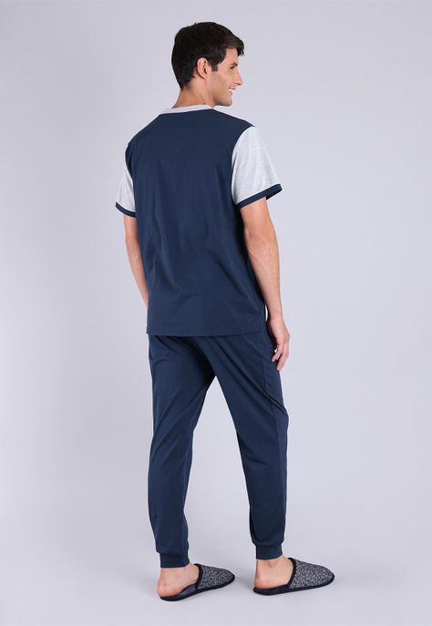 Pijama Largo Cuello Redondo Arrow P1I2411AZ-1