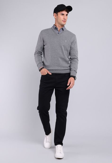 Sweater Cuello V Arrow SW2701WGR-3
