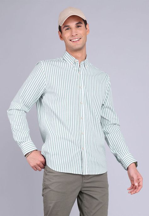 Camisa Oxford Rayas Manga Larga Arrow CM3014SVE-0