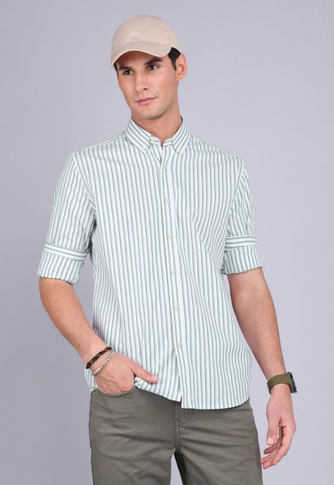 Camisa Oxford Rayas Manga Larga Arrow CM3014SVE-4