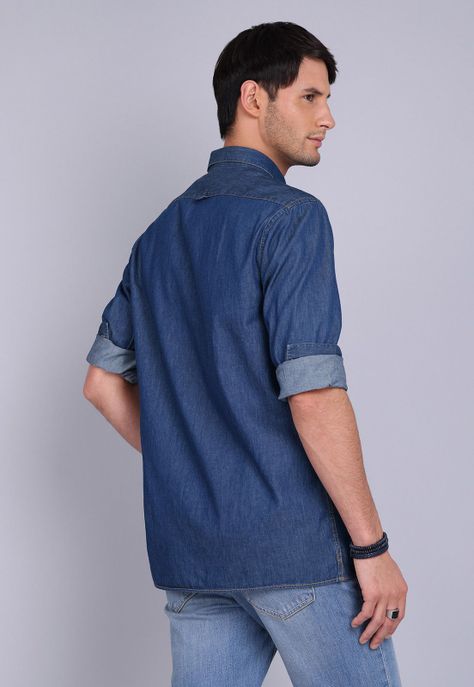 Camisa Denim Manga Larga Arrow CM3052SAZ-3