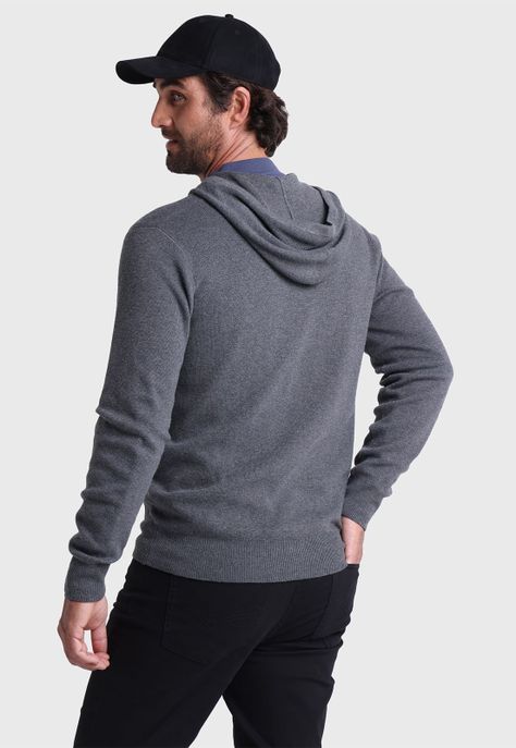 Sweater Full Zipper Capucha Arrow SWI4055GR-5