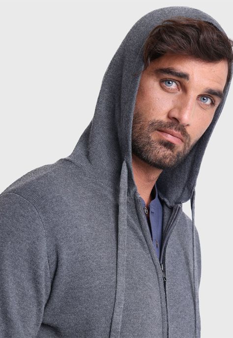 Sweater Full Zipper Capucha Arrow SWI4055GR-4