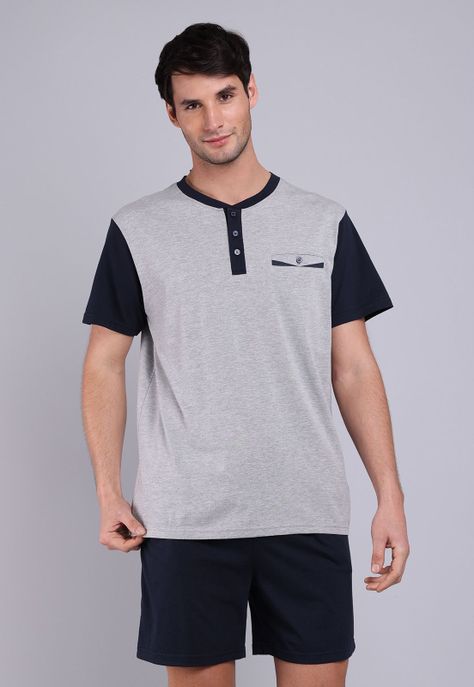 Pijama Corto Cuello Redondo Arrow P1V3006GR-0