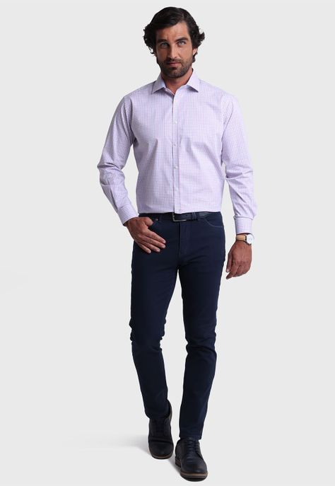 Camisa Formal Spandex Cuadros Arrow ARM6004RO-4