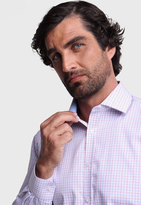 Camisa Formal Spandex Cuadros Arrow ARM6004RO-2
