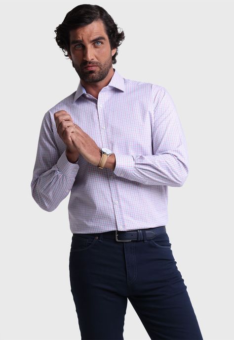 Camisa Formal Spandex Cuadros Arrow ARM6004RO-0