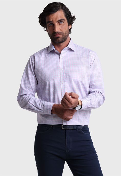 Camisa Formal Spandex Cuadros Arrow ARM6004RO-1