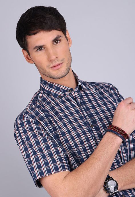 Camisa Cuadros Manga Corta Arrow CM3035SNB-2