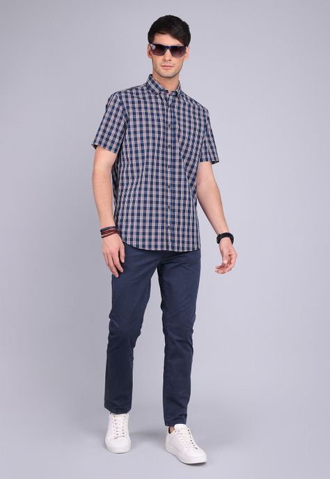 Camisa Cuadros Manga Corta Arrow CM3035SNB-3