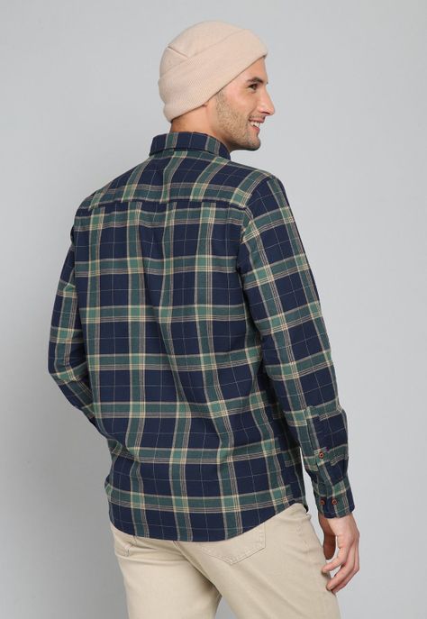 Camisa Cuadros Manga Larga Arrow CM31012NB-1