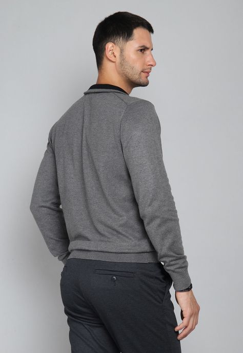 Sweater Manga Larga Arrow SW31044GR-1