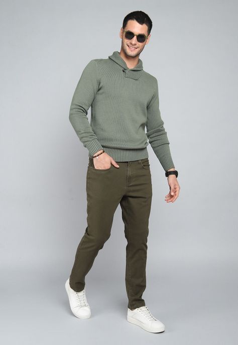 Sweater Cuello Smoking Arrow SW31046OL-3