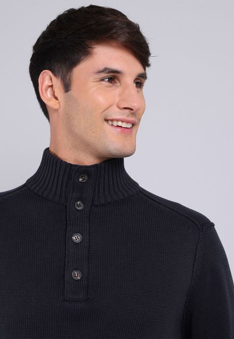 Sweater Half Button Arrow SW2711WCB-2